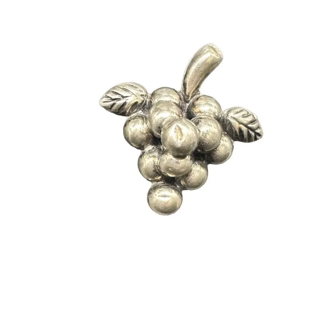 Sterling silver 925 Grapes Brooch and matching bracelet vintage 40s Mexico stamp